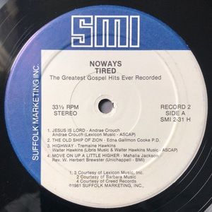 ***Free*** Noways Tired Greatest Gospel Hits Ever Recorded Vinyl Lp '81